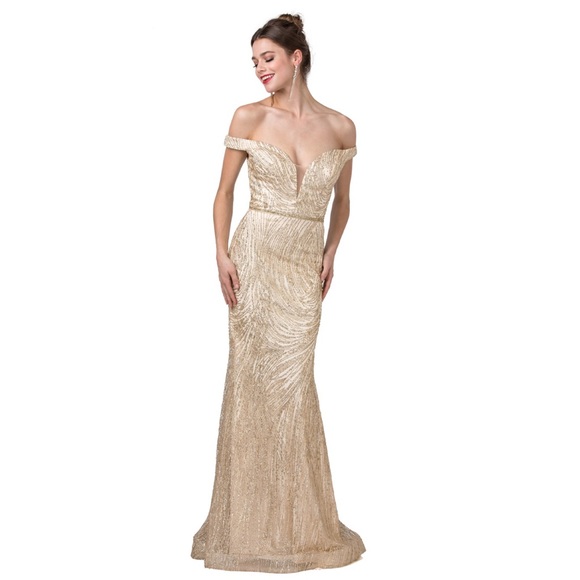 🆕NWT PROM BRIDESMAIDS Off Shoulder Maxi Gown - Picture 2 of 8